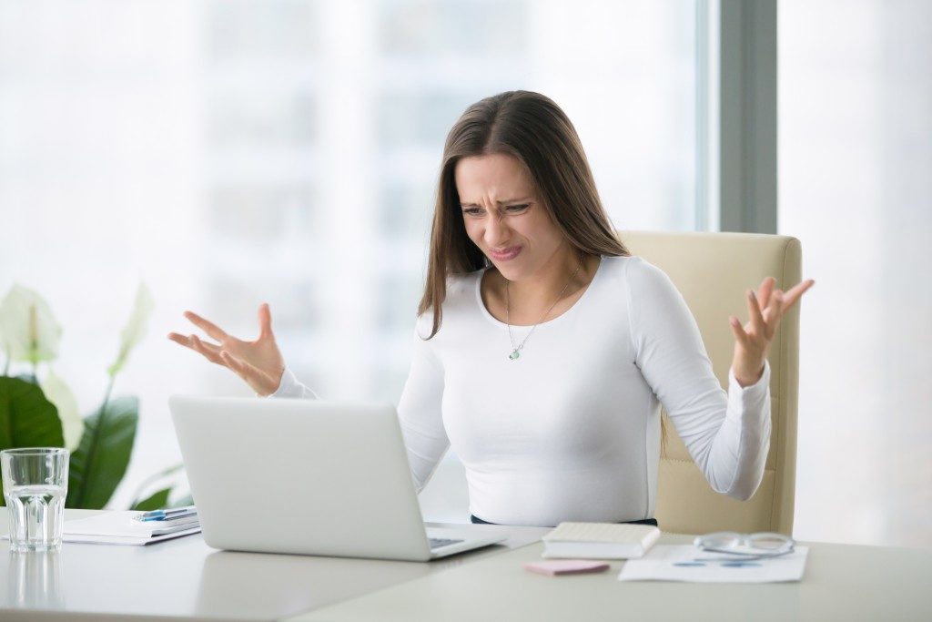 Woman worried about a plan for the business