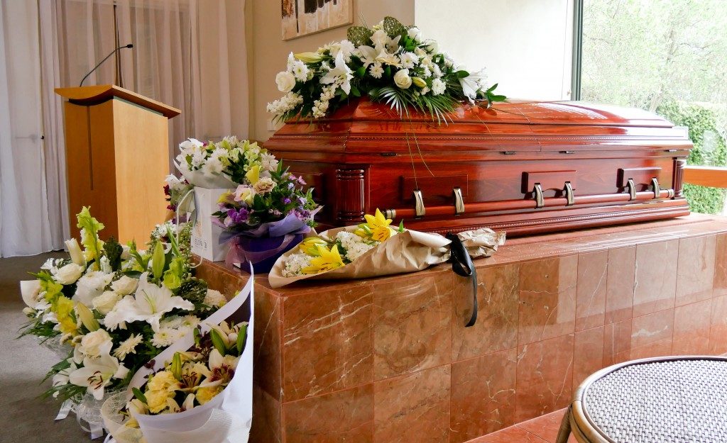 burial ceremony at a funeral home
