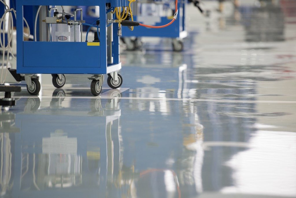 Epoxy floor in a commercial space