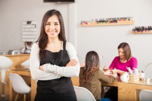 entrepreneur in her salon