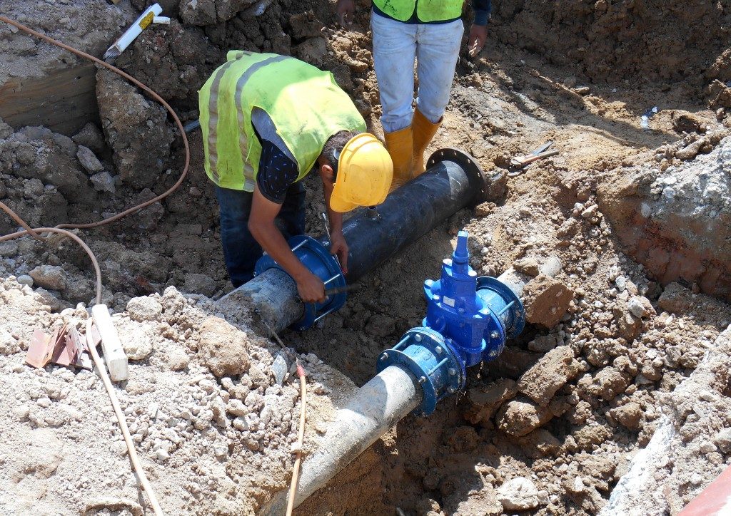 Fixing the sewer line