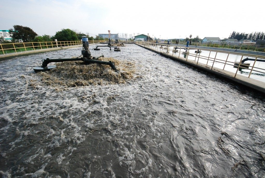 wastewater in a dam