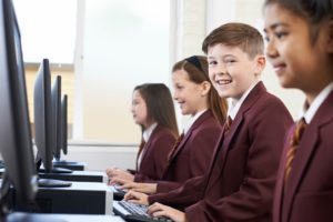 students using computers