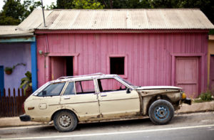 Old pink shed