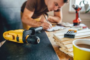 man working on a home improvement project