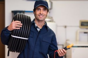 home renovation worker smiling