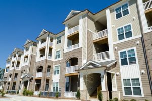 new apartment building in suburbs